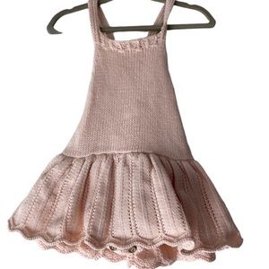 Baby knit dress with attached bloomer